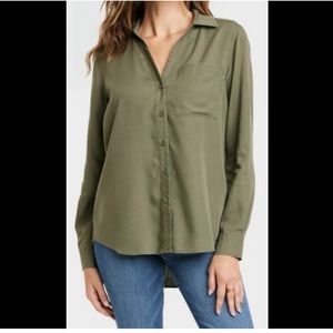 Knox Rose Women’s Long Sleeve Button-Down Shirt